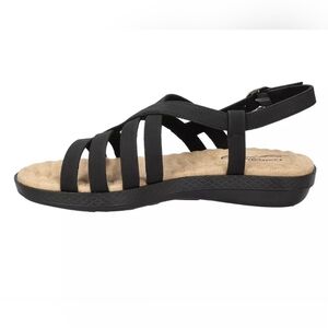 Easy Street Black Multi-Strap Comfort Sandals